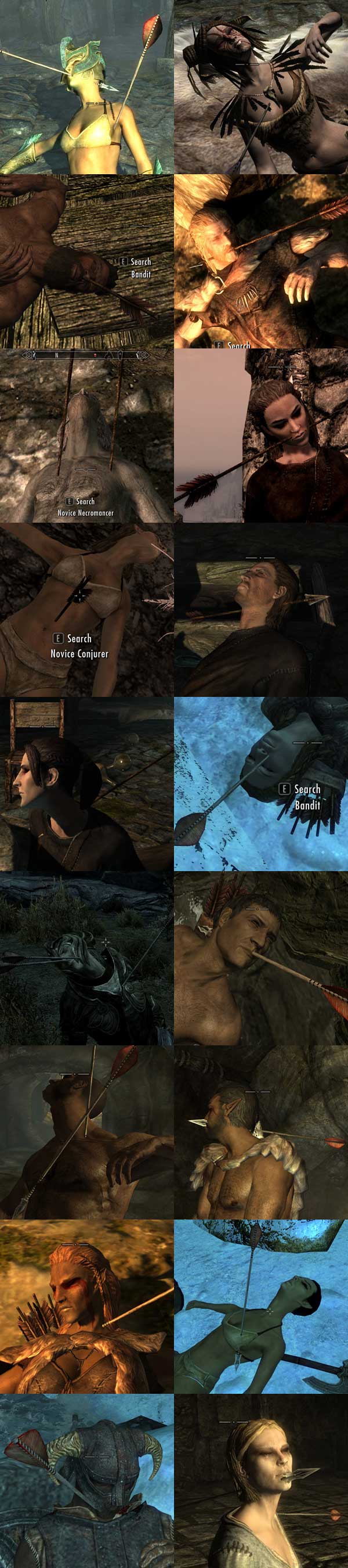 Horrific Arrow Wounds, Skyrim