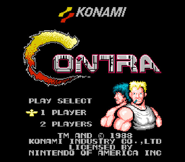 Contra Title Screen