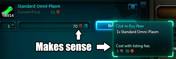 70 copper purchase balloons into 570 copper.