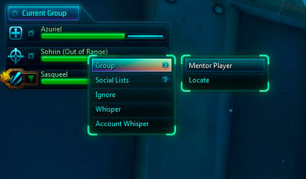 Right-click > Group > Mentor Player