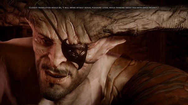 Serious competition with Varric for best party member banter.